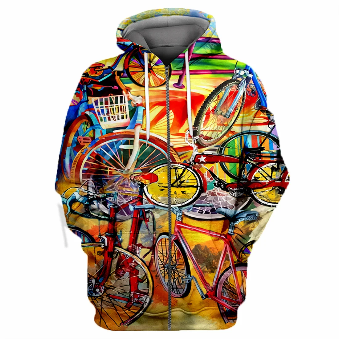 

Куртка мужская с капюшоном, повседневная универсальная уличная кофта с 3D-принтом, в стиле Харадзюку, для велосоревнований