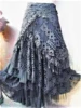 Elegant Lace Asymmetrical Skirt Women Vintage Y2K Boho High Waist Hollow Mesh Patchwork Layered Maxi Skirts Lady Holiday Outfits 1
