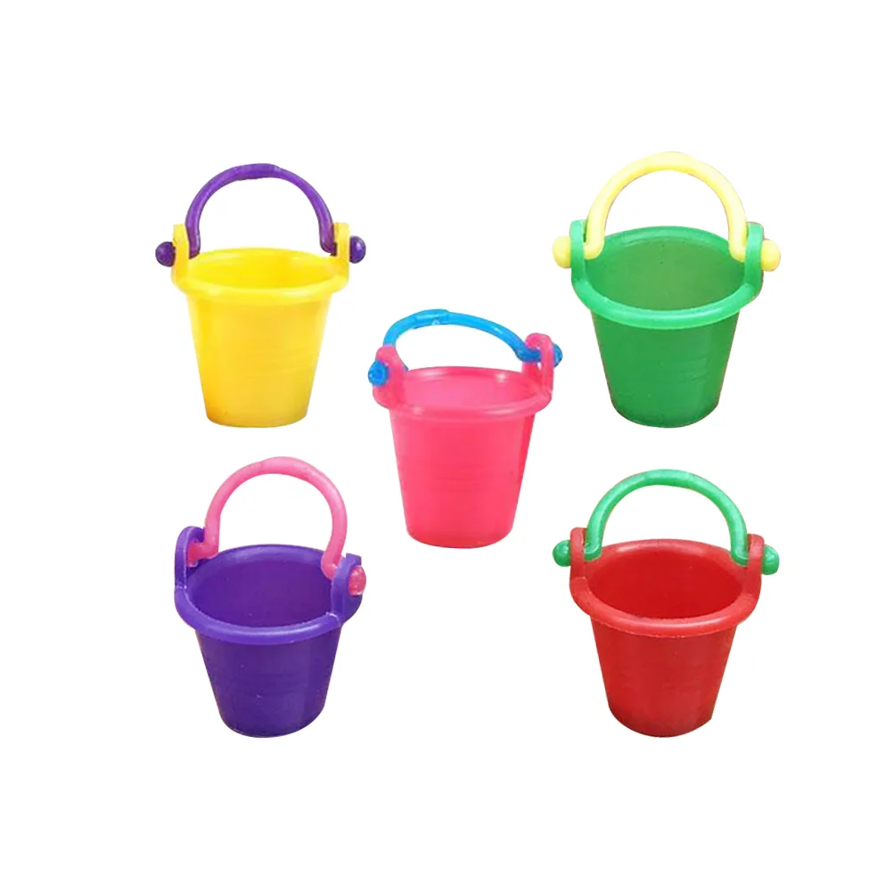 10 Pcs Mini Buckets for Crafts Beach