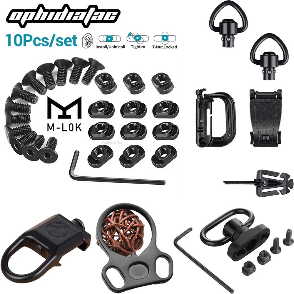 Metal Buckle Set OPHIDIAN Multi-Style Quick Release QD Buckle Base Screw Combination Fixer for Outdoor Gear