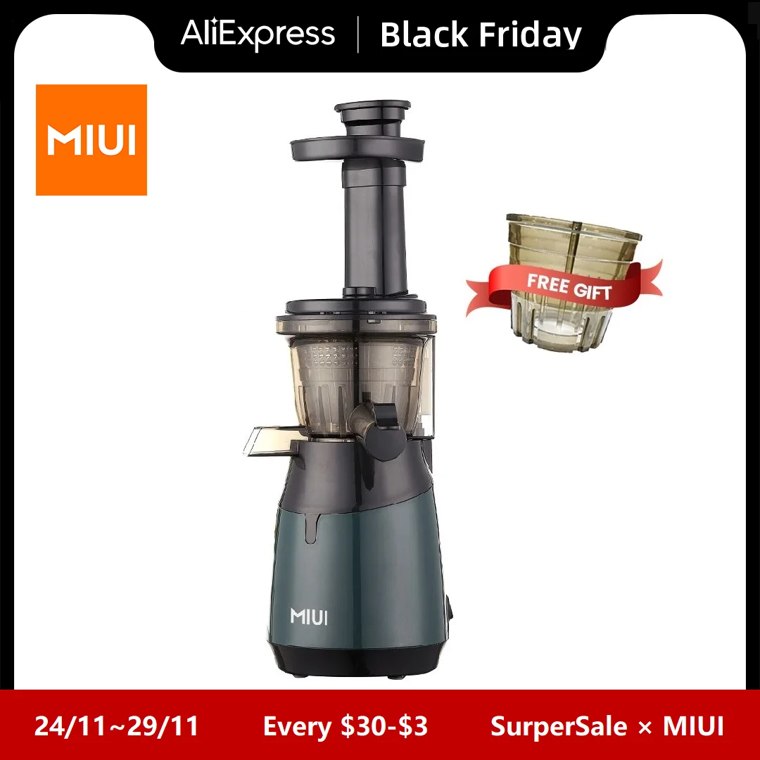 Miui Mini Slow Juicer Screw Cold Press Extractor Patented Filterfree Electric Fruit Vegetable