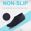 1 Pair Water Shoes for Womens Mens Barefoot Quick-Dry Aqua Socks for Beach Swim Surf Yoga Exercise New Black & Pink Color Soles 3