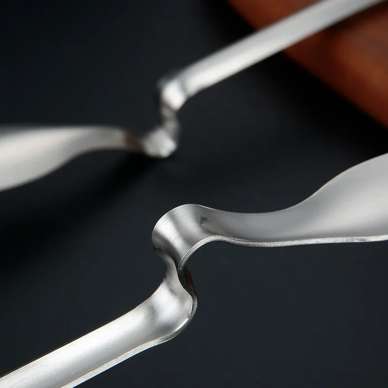 304 Stainless Steel Curved Handle Soup Spoon Colander Wall-Mounted Hot Pot Spoon Kitchen Oil Separation