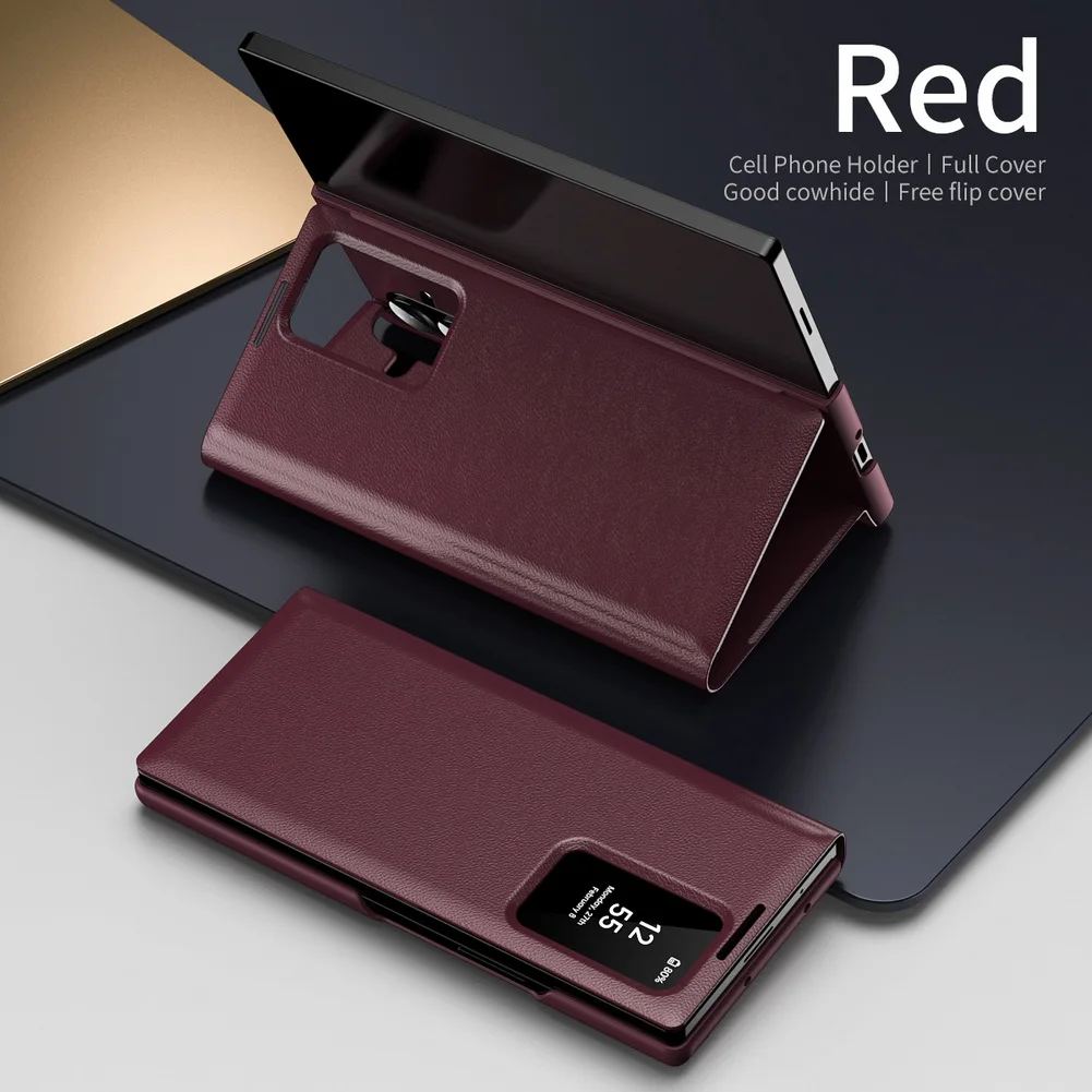 No-Flip Answering Luxury Leather Credit Card Slot Holder Case For Samsung Z Fold 7 fold 7 Galaxy Z Fold 6 5 4 3 Cover | Gaffar India