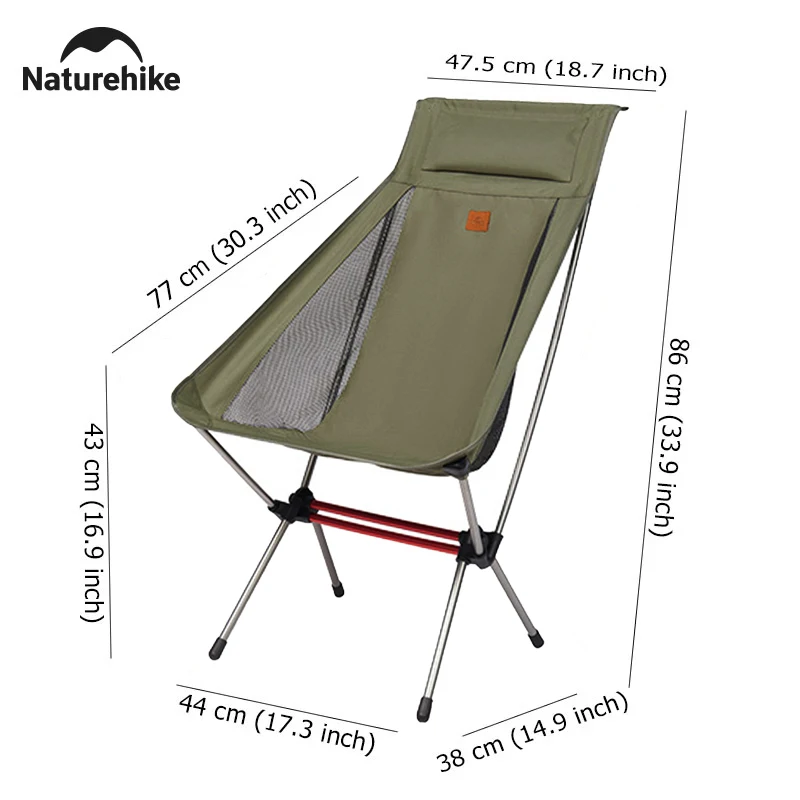 Naturehike Camping Moon Chair High Back Ultralight Folding Chair