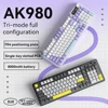 Ajazz AK980 Gaming Mechanical Keyboard with Color Screen 98 Keys RGB Bluetooth Wireless Keyboard Gamer 8000mAh For PC Laptop 1