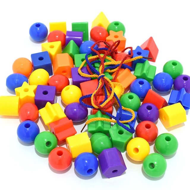 500g Bag Threading Toys For Toddler Montessori Educational Juguetes Para Niñas Manualidades Niños 3 4 5 6 Años игрушки для детей 3