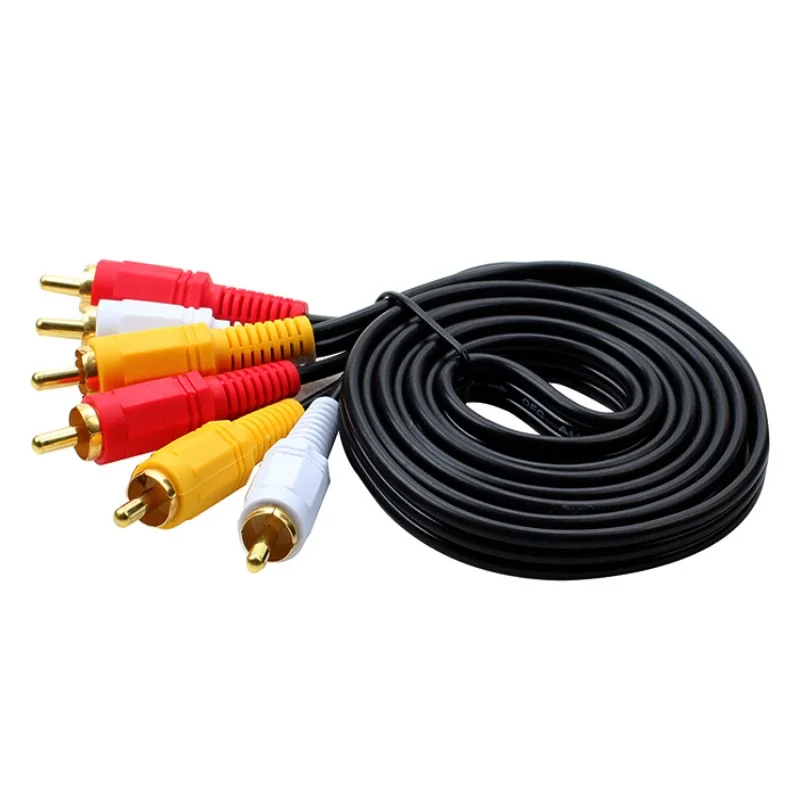 Premium 3RCA Composite Audio Video AV Cable - Male to Male Connection for Enhanced Sound and Picture Quality