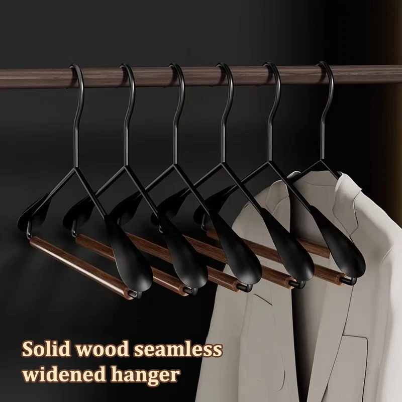 메탈 옷걸이 가정용 호텔용 건식 및 습식 겸용 옷걸이 두꺼운 넓은 어깨 너리형 너도밤나무 철제 옷걸이 무봉제 미끄럼 방지 페인트
