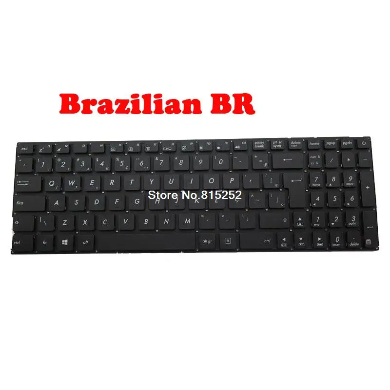

Клавиатура для ноутбука ASUS R543 R543MA R543UA R543UB, черная бразильская