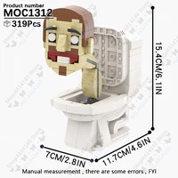 MOOXI Anime Series Skibidi Toilet Figures Cameraman Battle Robot Building Blocks Model MOC Bricks DIY Montessori Toys Kids Gifts 3