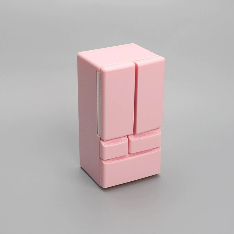 1Pcs Playhouse Toys 1: 12 Doll House Cartoon Mini Refrigerator Miniature Food Play Kitchen Scene Pocket Furniture Model