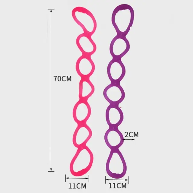 7 Ring Stretch Resistance Band Leg Hand Yoga Stretch Band Stretcher Arm Exerciser Silicone Fitness Workout Physical Therapy Band 6