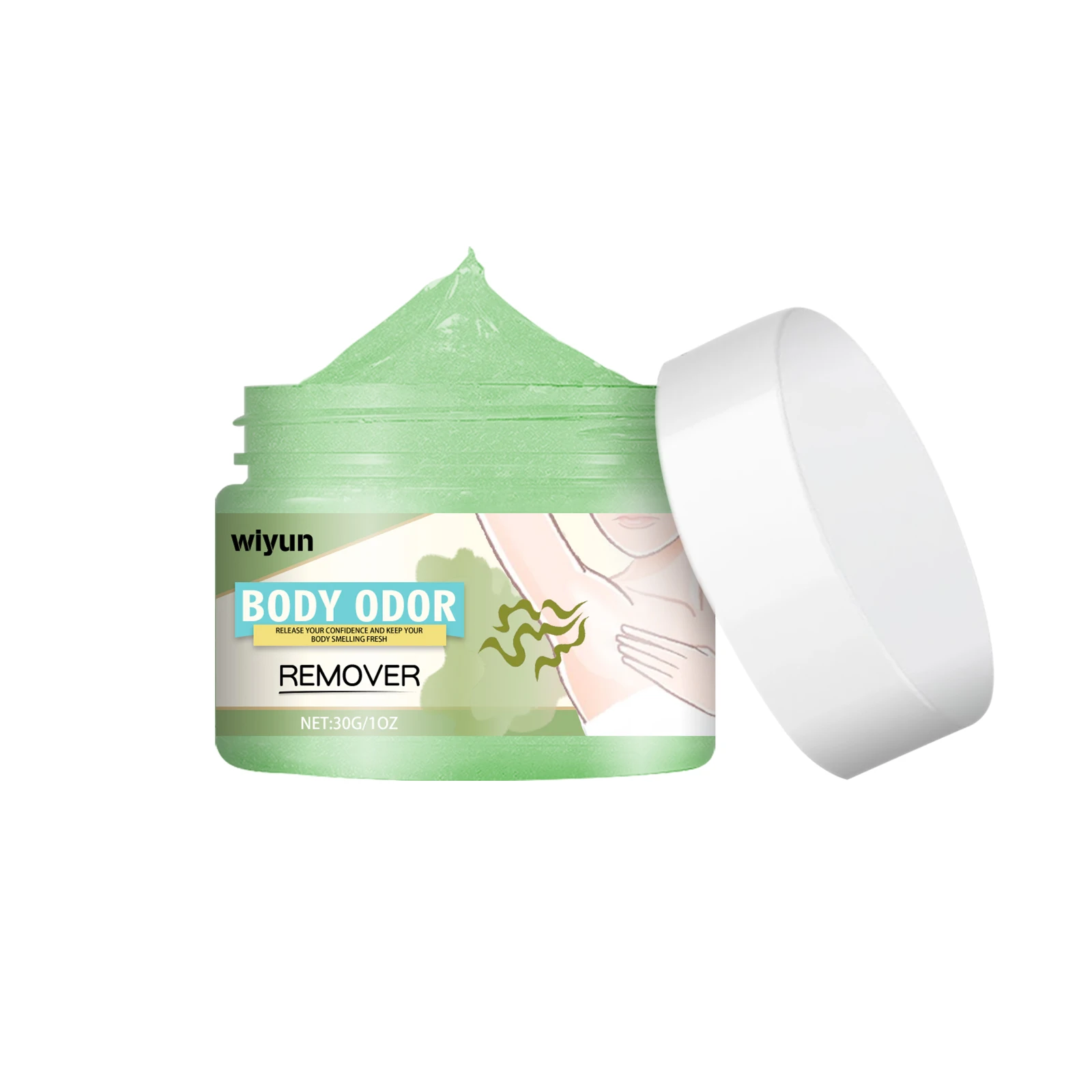 WIYUN Body Odor Removal Cream - Cleansing Armpits, Controlling Sweat & Odor, Refreshing, Long-lasting Fragrance, Body Care Cream