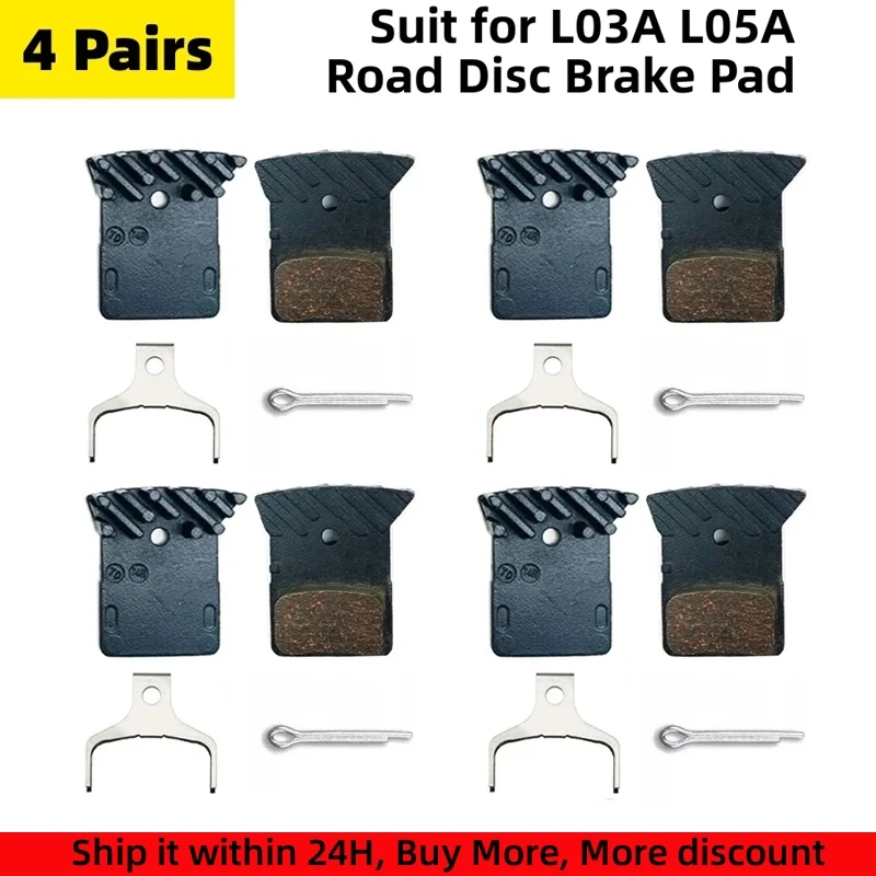 Road Bike Resin Brake Pads Bicycle Disc Brake Pad Ice Tech Cooling Fin