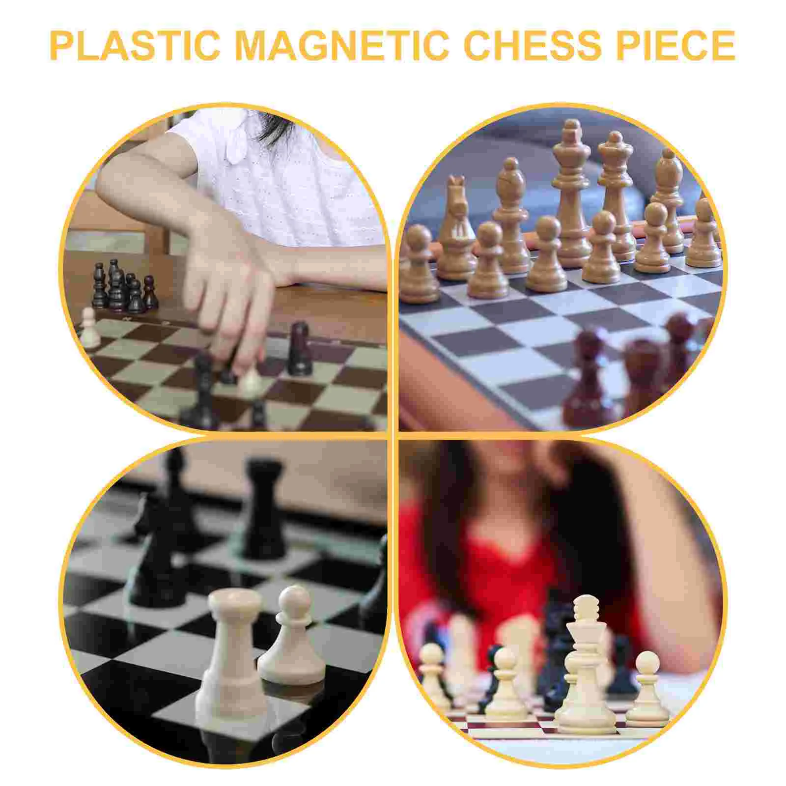 32Pcs Plastic Pieces Board Game Accessories Without Chess Board