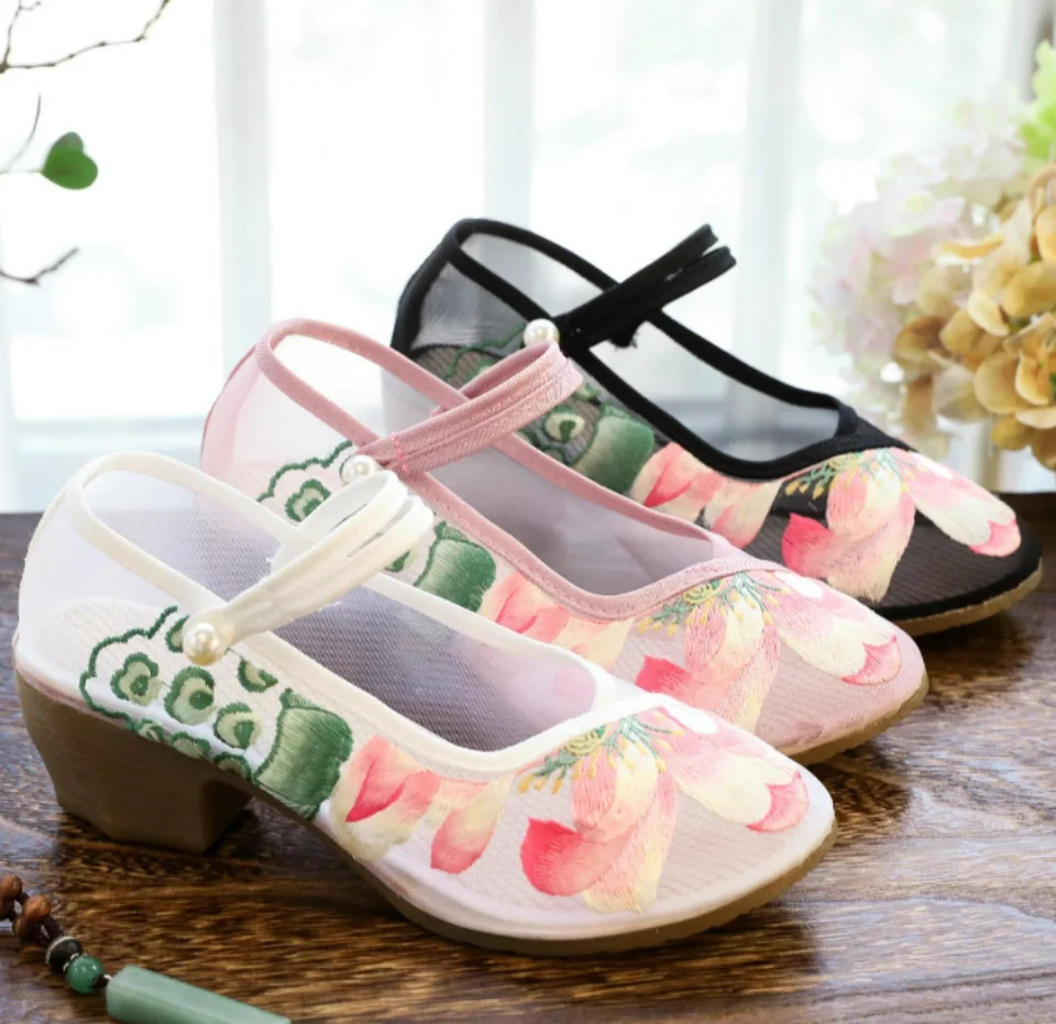 Scarpe Mary Jane traspiranti con ricamo tulipani per estate 77 Sfd677e94dd964dae80a38c71d1544a46q