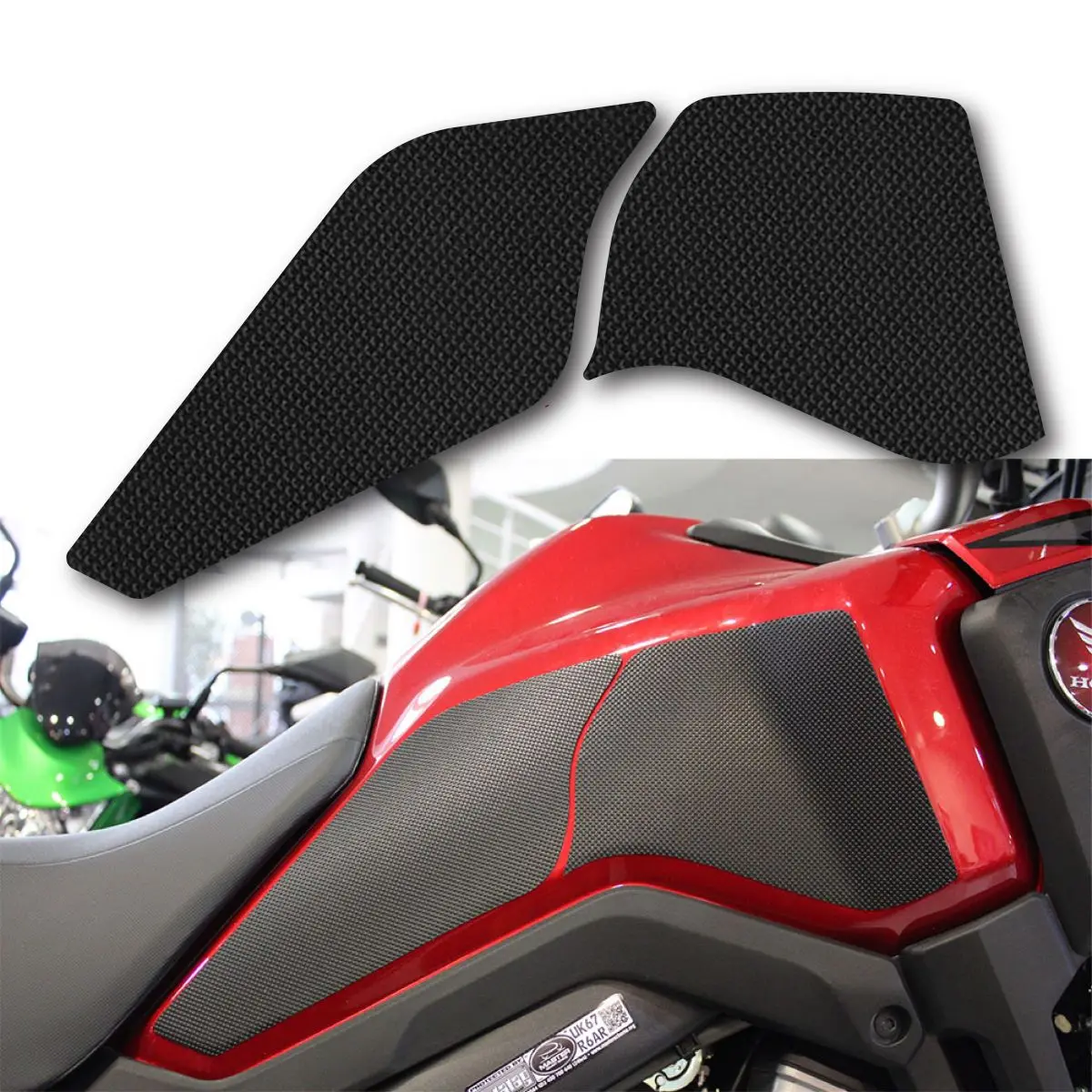 

Для HONDA AFRICA TWIN 2015-2019 прокладки для отслеживания резервуара силиконовые резиновые ручки 3M клей