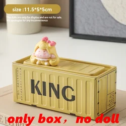 Vintage - Style Mini Iron Box Organizer - Desktop Ornaments & Decorative Storage Solution (Yellow)