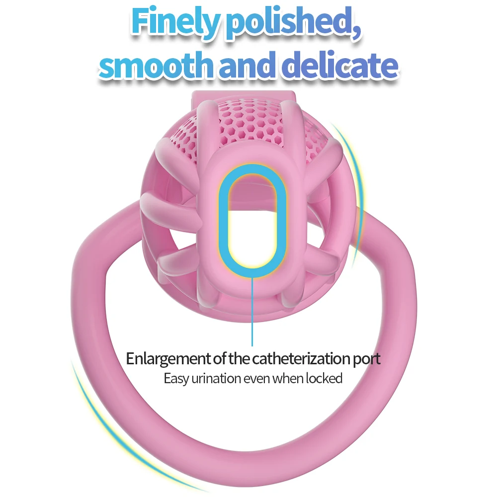 Mini Male Chastity Device Honeycomb Male Cock Cage Chstity Lock Erotic Urethral Lock Restraint Erotic Sex Toys for Men Couple penis chastity cage chastity lock sex toy chastity cage accessory