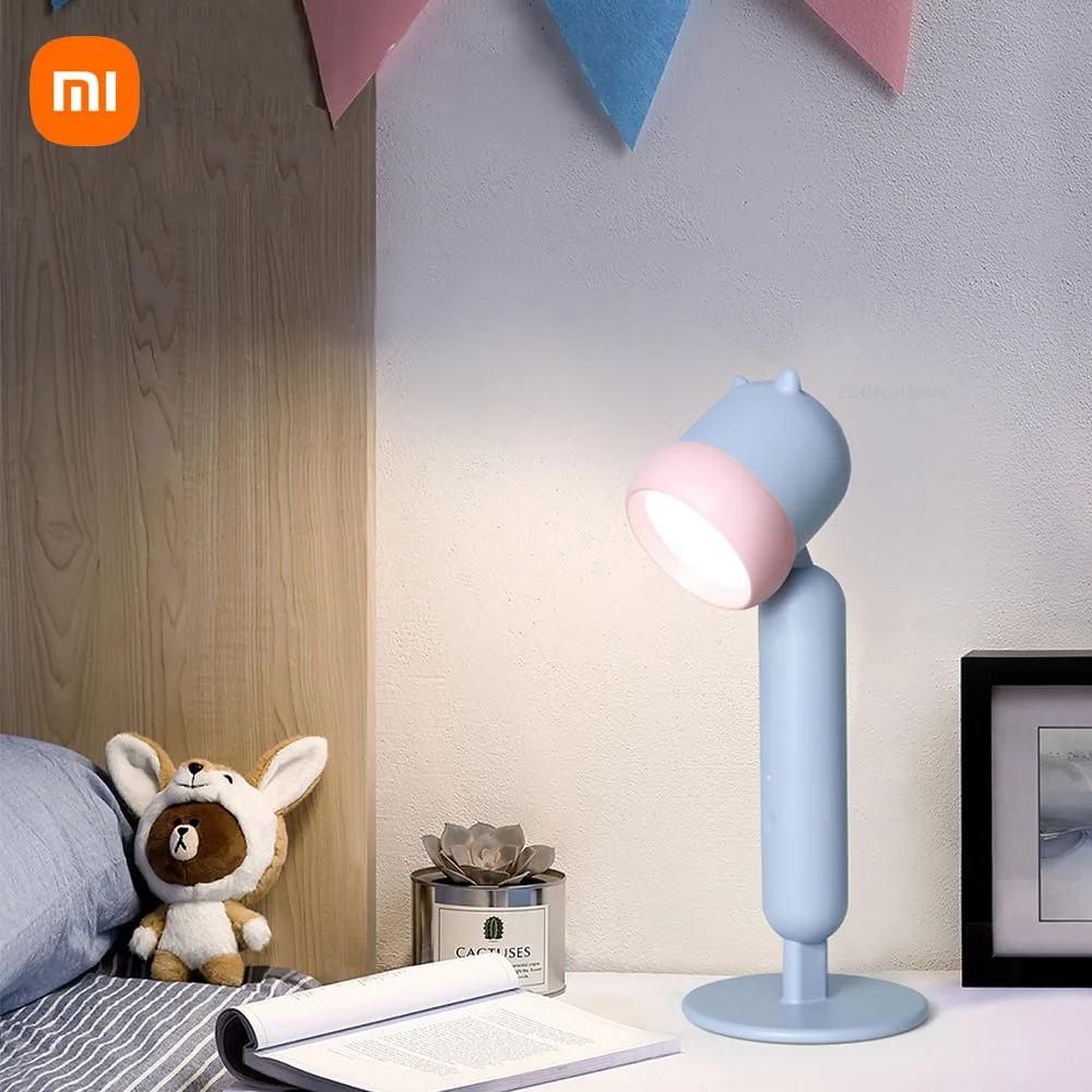 Мультяшная настольная лампа Xiaomi с защитой глаз энергосберегающая для чтения