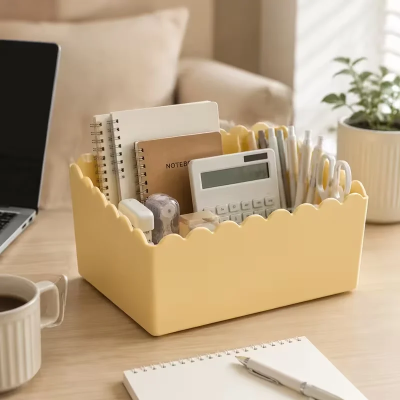 Clear Plastic Makeup and Office Desk Organizer with Drawers