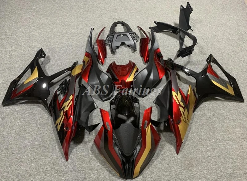 

4Gifts New ABS Motorcycle Full Fairings Kit Fit For BMW S1000RR 2019 2020 2021 2022 HP4 19 20 21 22 Bodywork Set Golden Red