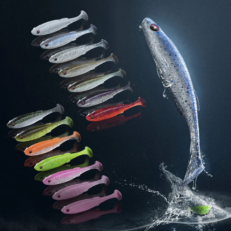 5/6pcs Fishing Soft Plastic Lures Silicone Bait Paddle Tail Shad Worm  Swimbaits Freshwater Bass Trout - Aliexpress