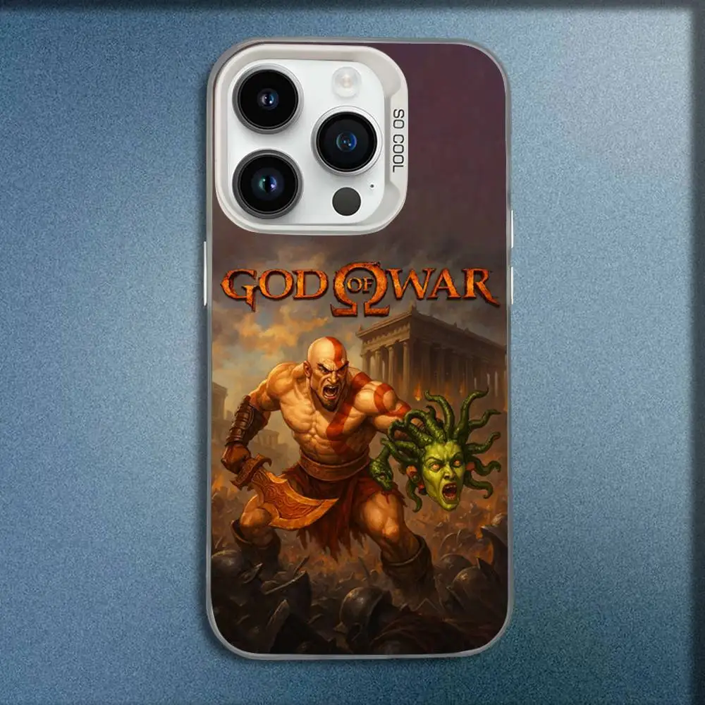 White Candy Matte Shockproof Phone Case - G-God of War K-Kratos Design