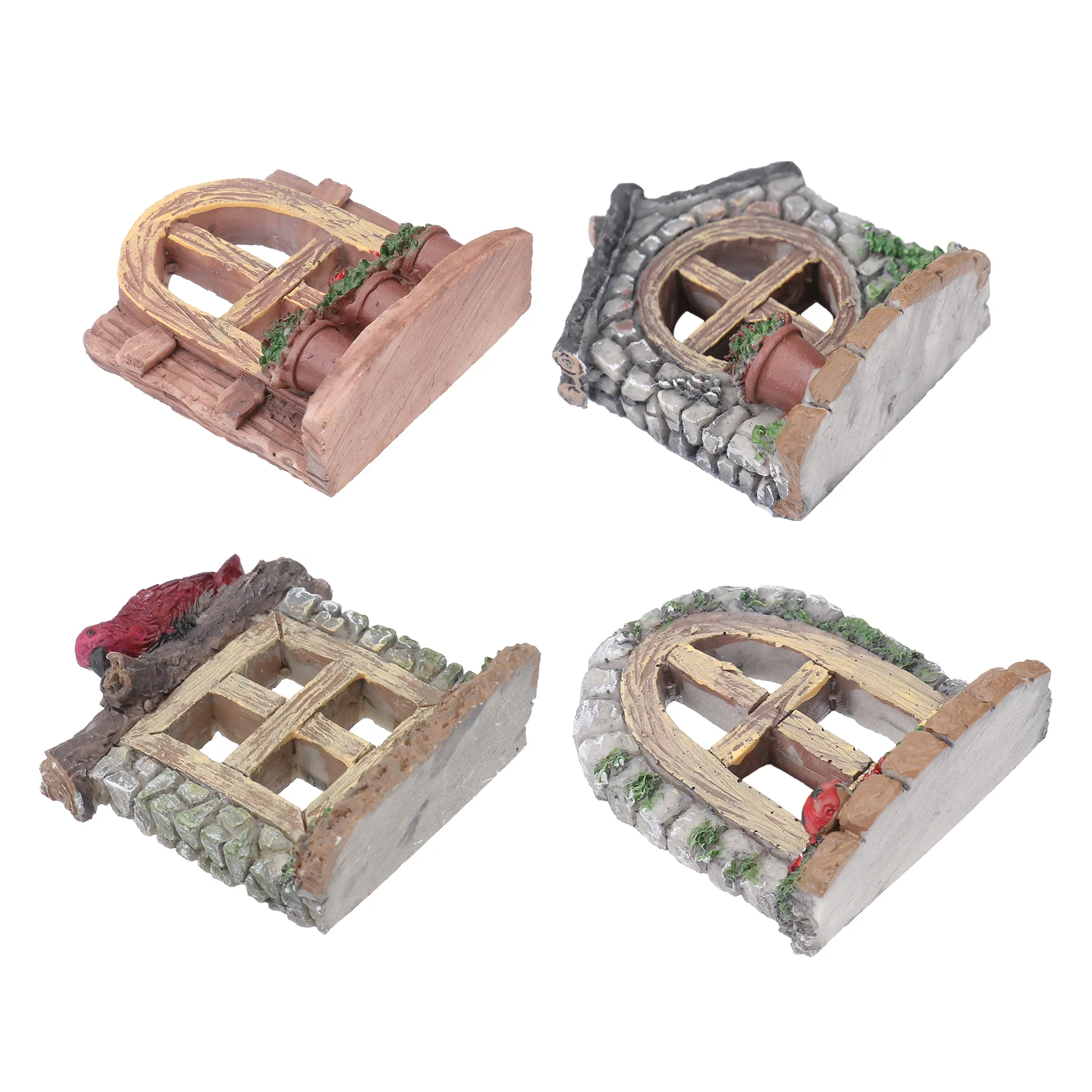 

Window Miniature Garden Fairy Door Home Decoration Tree Accessories Tank Landscape Decor Gnome Ornaments Dollhouse Mini Pot