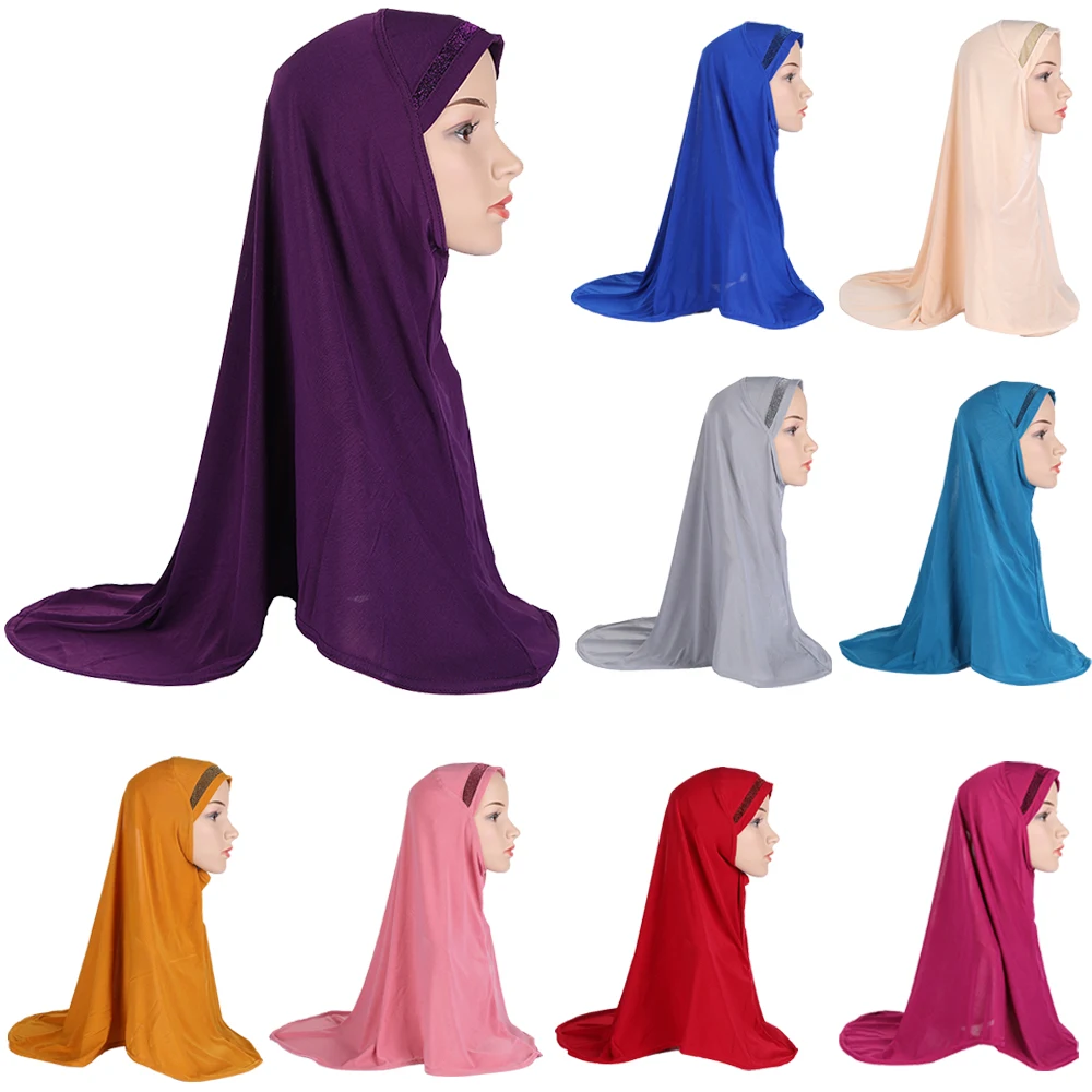 

Malaysia Muslim Pull On Wear Instant Hijab Women Full Cover Turban Islamic Niqab Prayer Arabic Shawls Chemo Cap Ramadan Headwrap
