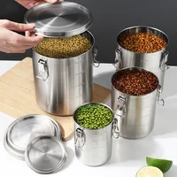 Pots hermétiques à thé, récipients hermétiques pour céréales entiers pour aliments, récipient scellé en acier inoxydable, stockage de grains de café hermétiques 4