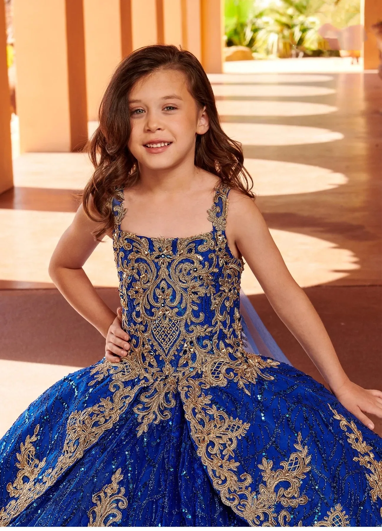 Rose Gold Quinceanera Dresses Ball Gown Mary's Mini Quince Blue Mini  Quinceanera Dresses Ball Gown Sequins Appliques Flower Girl Dresses