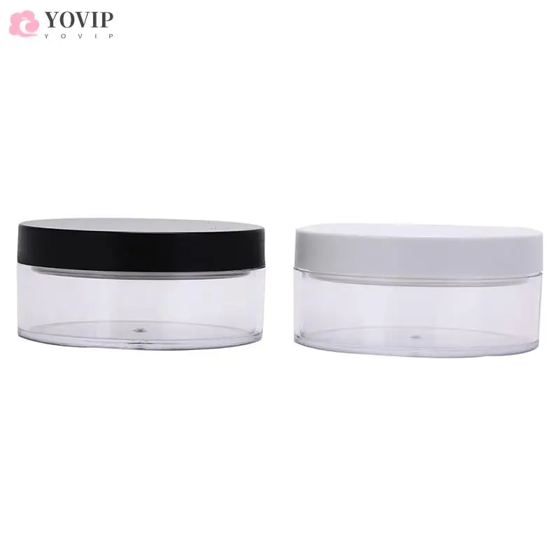 

1pc 50g Plastic Empty Loose Powder Pot Travel Refillable Perfume Cosmetic Sifter With Sieve Cosmetic Makeup Jar Container