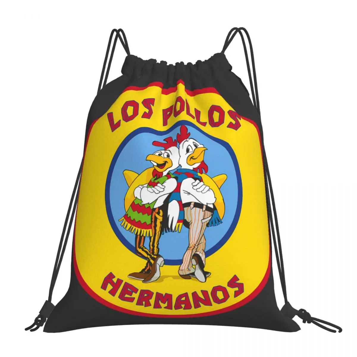 

Breaking Bad Los Pollos Hermanos Drawstring Bags Gym Bag Unisex Sports Gym Bag Fitness Building Muscle Shopping Sackpack