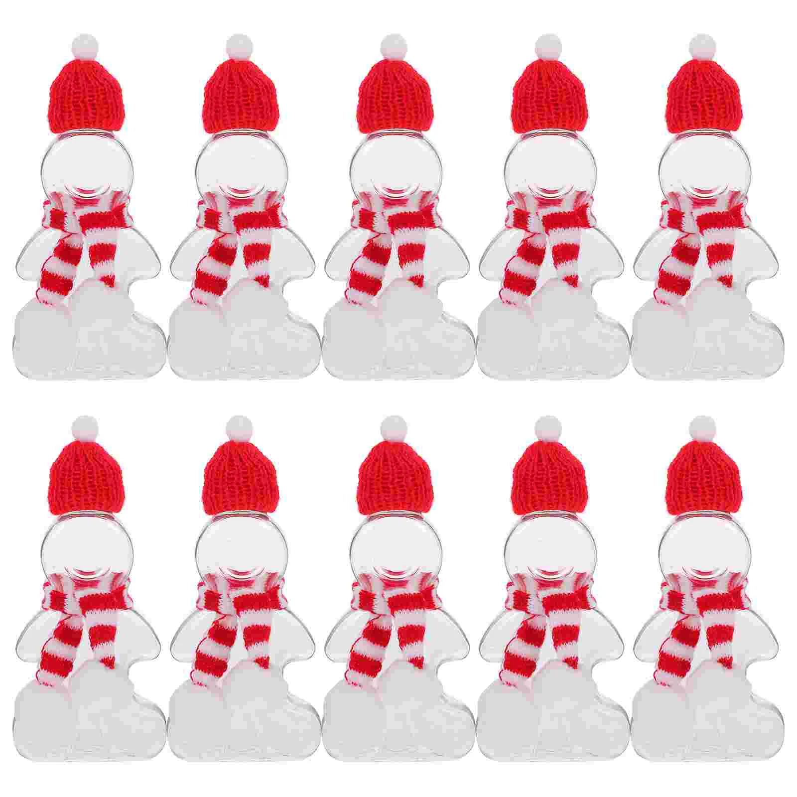

Christmas Gingerbread Man Bottles Empty Juice Drink Bottle Beverage Bottles With Scarves Hats Party Favors
