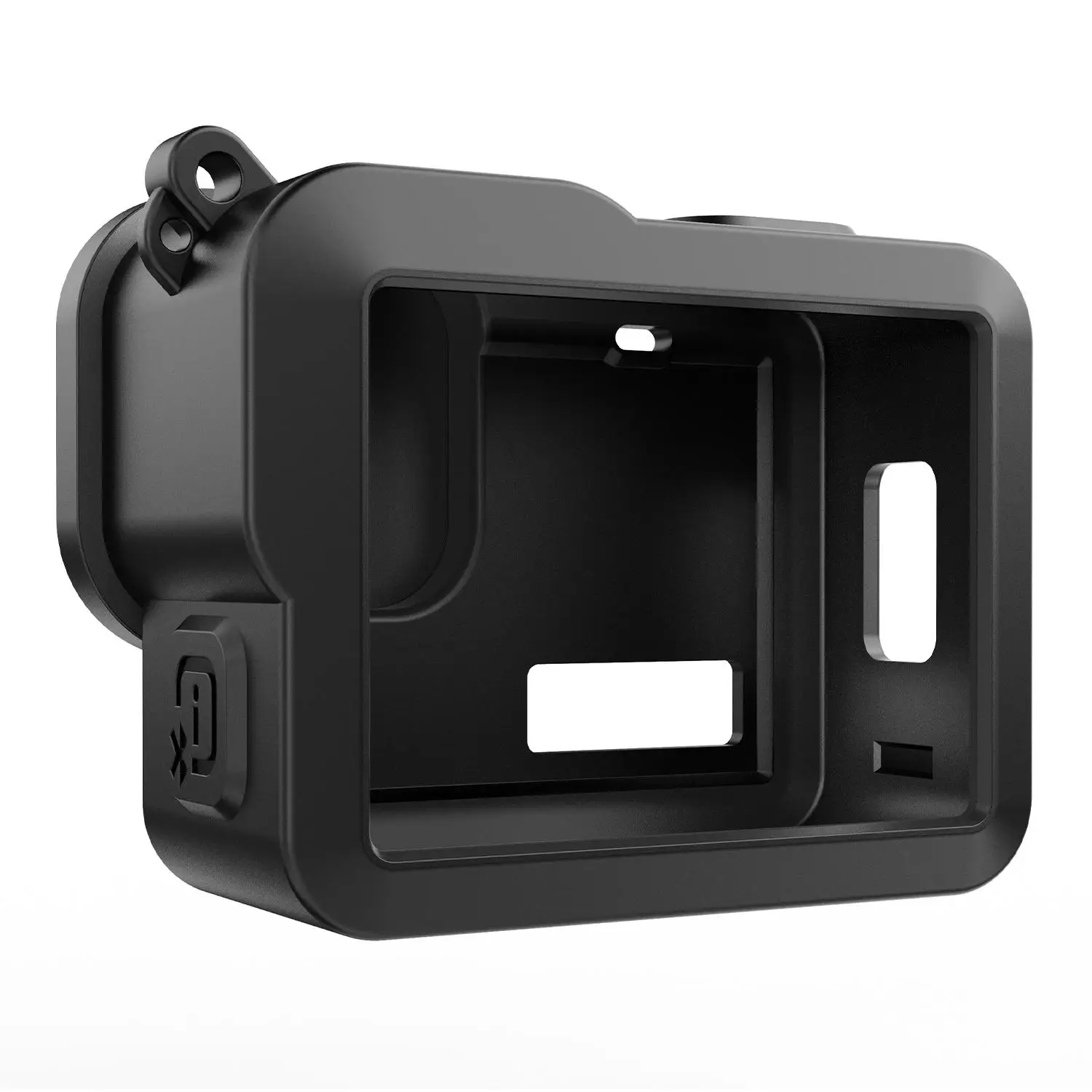 For GoPro HERO 4K 2024 PULUZ Silicone Protective Case Side Interface Cover with Wrist Strap & Lens Cover