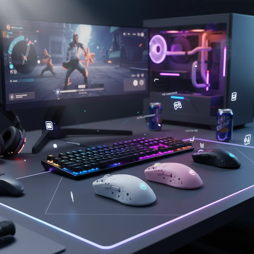 트라이 모드 무선 게이밍 마우스, 2.4G/블루투스/유선 충전식, 6버튼 3600DPI RGB 인체공학적 광학 마우스(PC 컴퓨터용)