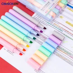 6/8pcs Surligneur Stylos Ensemble Kawaii Bonbons Couleur Dessin Manga Marqueurs Midliner Pastel Macaron Morandi Surligneur Papeterie 