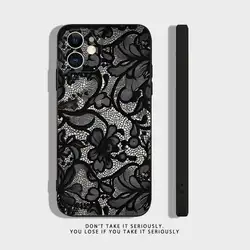 Elegant Black Lace Print Phone Case Cover - A36 5G (1)