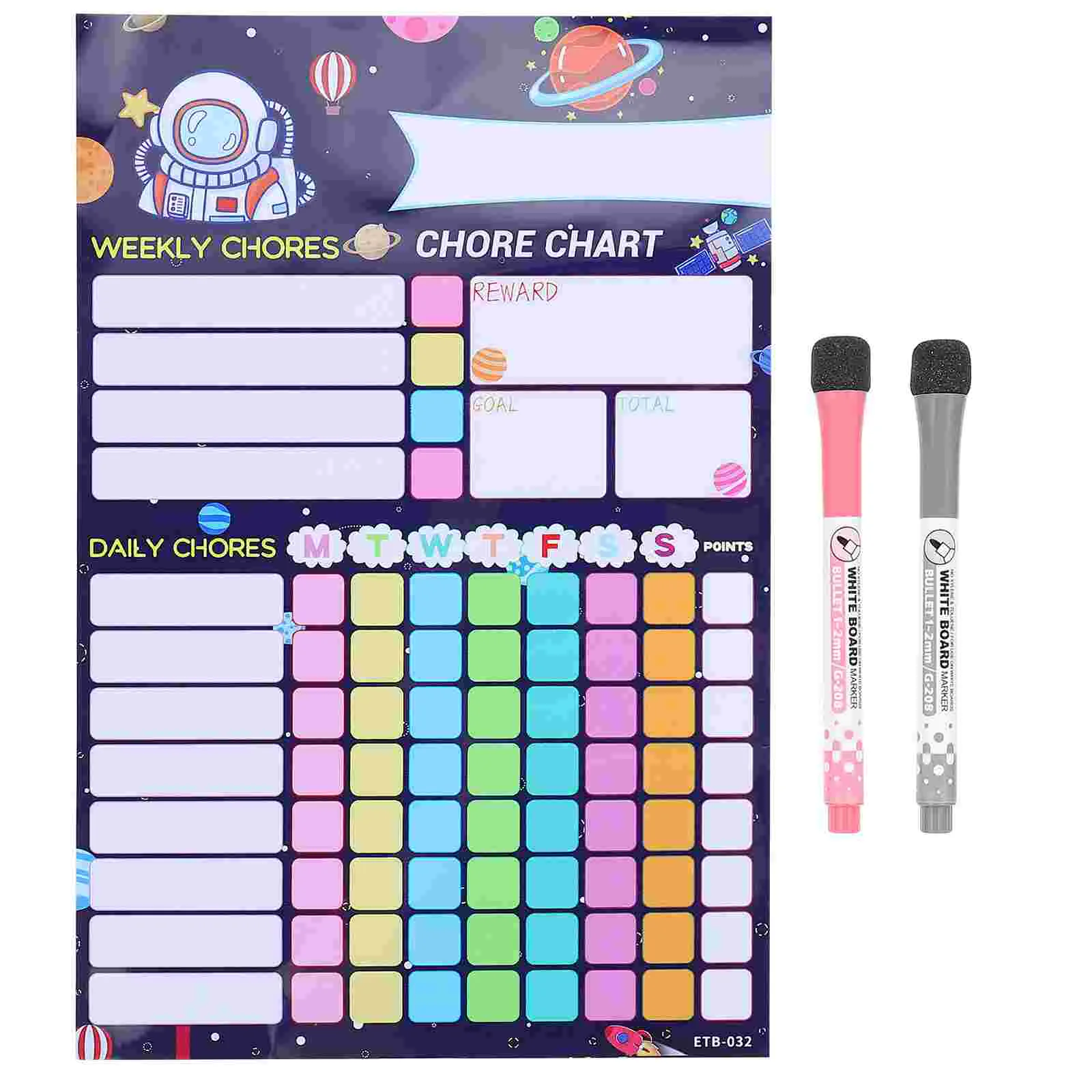 

Housework Reward Table Children Supply Magnetic Whiteboard for Fridge Space Kids Accessory Reusable Chart Paper Hanging