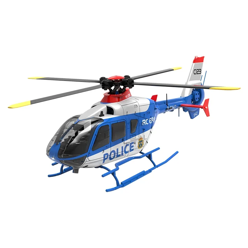 New Rc Ec135 C123 Helicopter 6-channel Dual Brushless Direct Drive Single Rotor Aileron Free Helicopter 3d Optical Flow Toy Gift 3