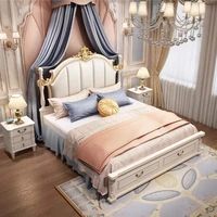 Ensembles de literie pour filles, matelas, organisateurs, ensembles de chambre King Size et Queen, ensembles complets avec rangement, meubles de maison 4