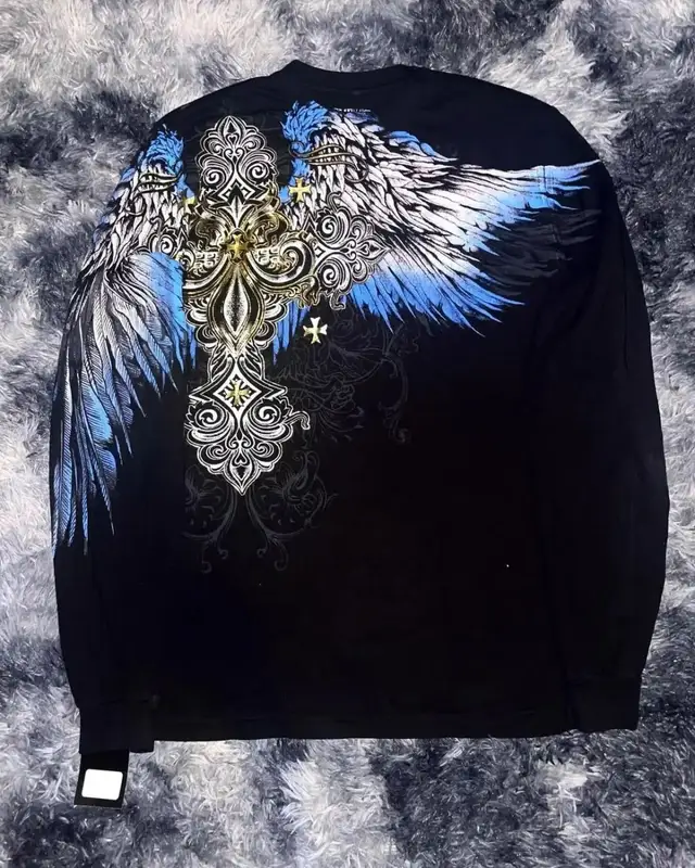 Fashionable Men's Autumn Personalized Skull Letter Print Micro Elastic Comfortable Long-Sleeved T-Shirt Outdoor Street Style Top - Image 12