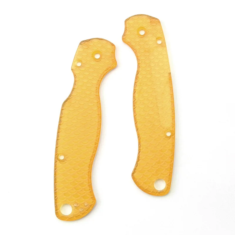 

1 пара прозрачных складных ножей PEI, ручные весы для подлинного Spyderco C81, полуформенные ножи 2 для пара2, «сделай сам», запчасти, аксессуары