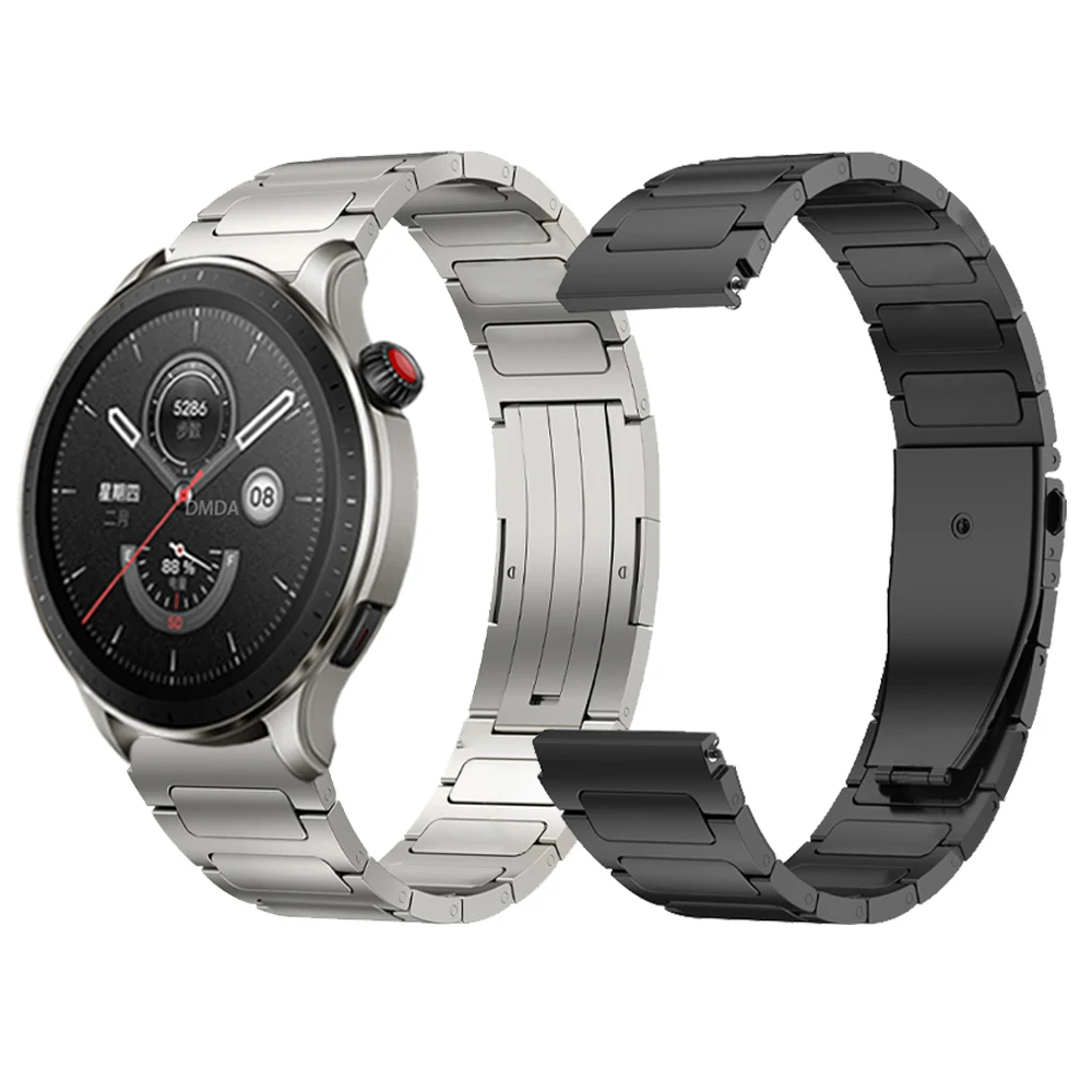 

Luxury Titanium Strap For Huami Amazfit GTR 4 GTR 3 Pro 2e 47mm Band For Huawei Watch 4 Pro GT 3 2 Bracelet 22mm Metal Men Belt