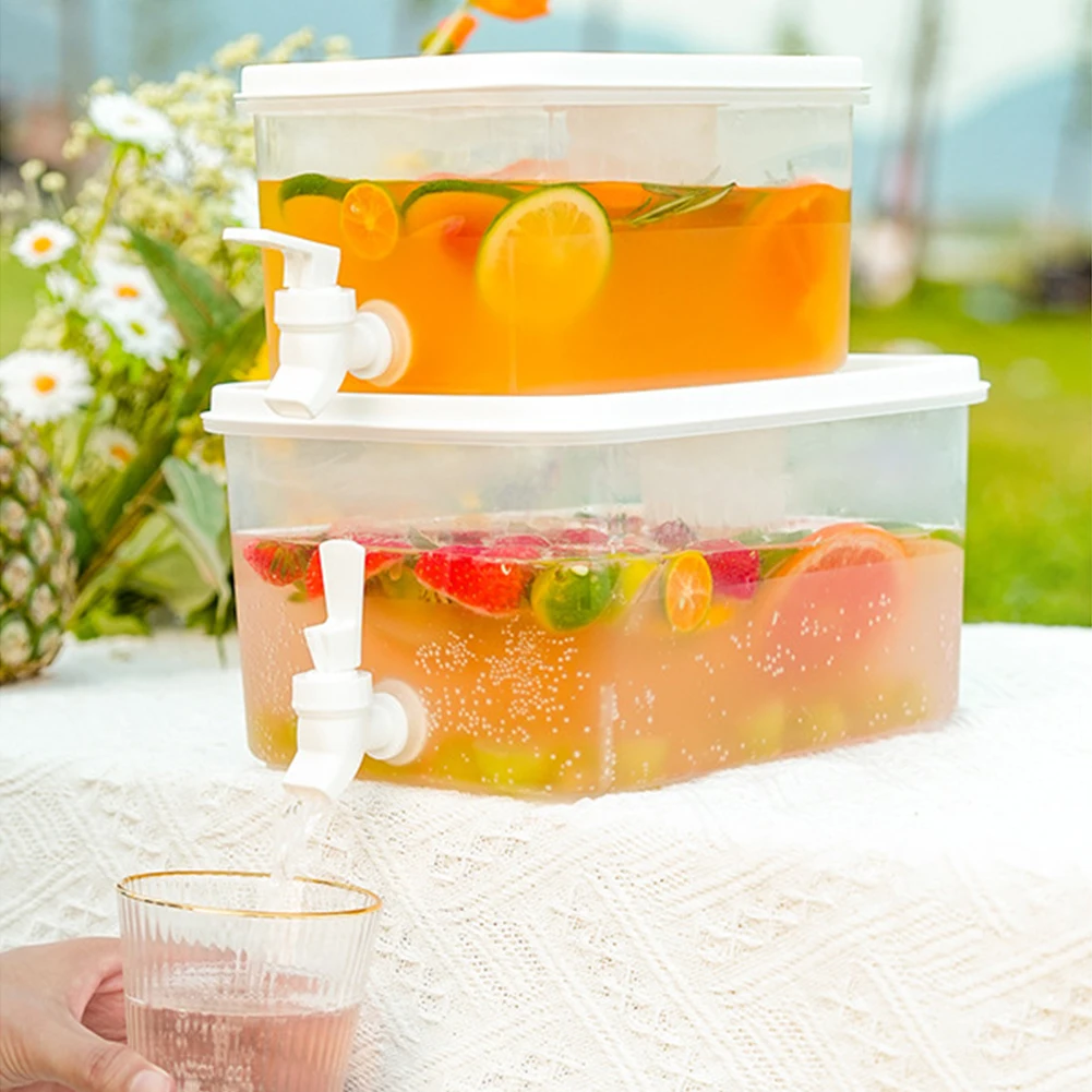 Fridge Kettle 3.5/5/10L Cold Water with Faucet Beverage Dispenser for Summer Party