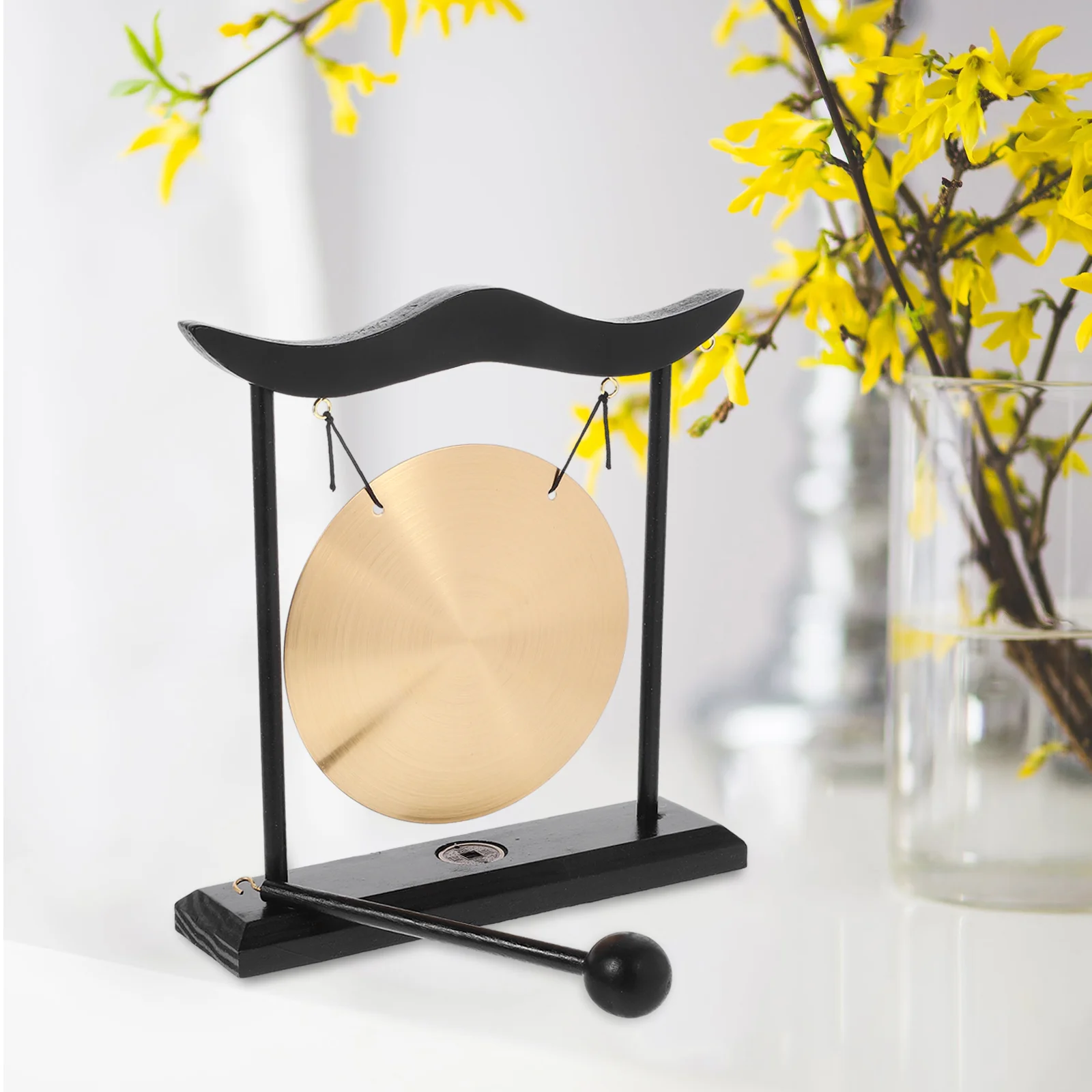 Feng Shui Tongluo Decorative Centerpieces for Living Room Table Objects Desktop Gong Chinese Bell Copper Asian