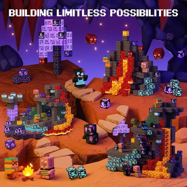 Blocs de construction magnétiques Mine World, briques de construction magnétiques, ensemble de jouets sensoriels éducatifs STEM, cadeau pour garçon, fille, enfants 2 Blocs de construction magnétiques Mine World, briques de construction magnétiques, ensemble de jouets sensoriels éducatifs STEM, cadeau pour garçon, fille, enfants 2