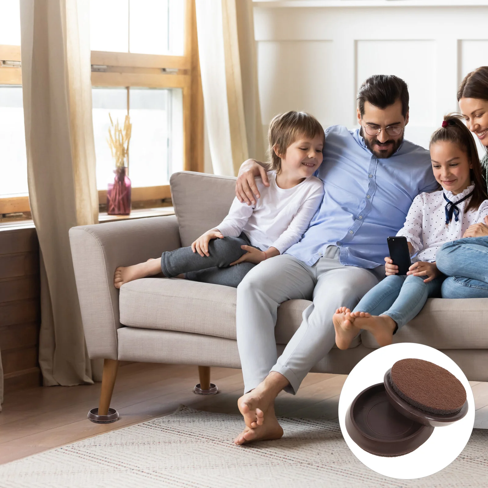 

Furniture Coaster Chair Rubber Furniture Pads Non Slip Caster Cup Furniture Protector Suitable Beds Cabinets Sofas Chairs